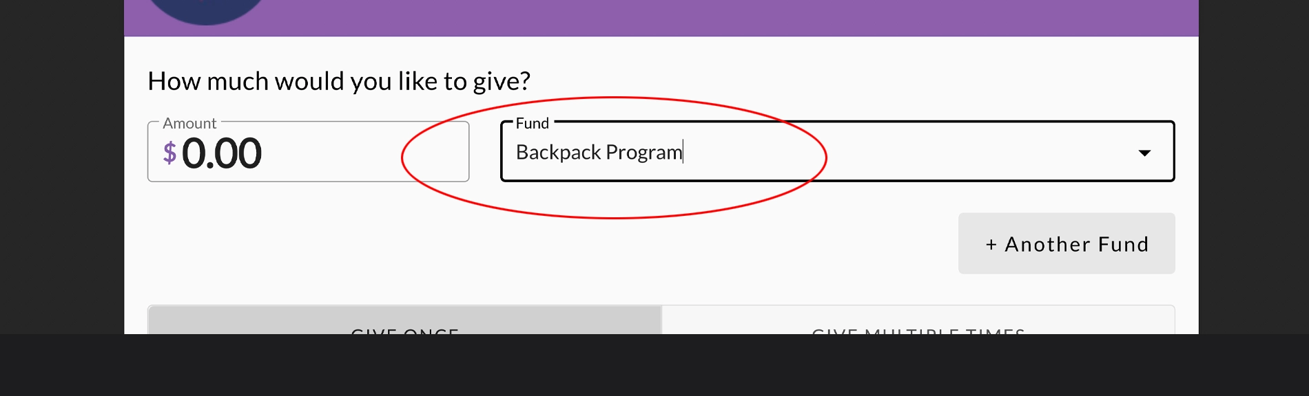 Online Payment for Backpack Program